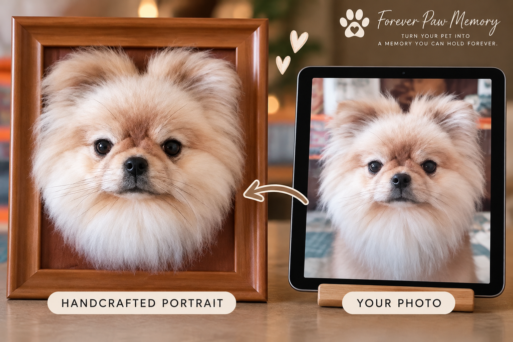 Framed Pet Head Portrait